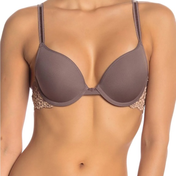 Wacoal Other - Wacoal Push Up Bra lace detail grey purple  32 DD